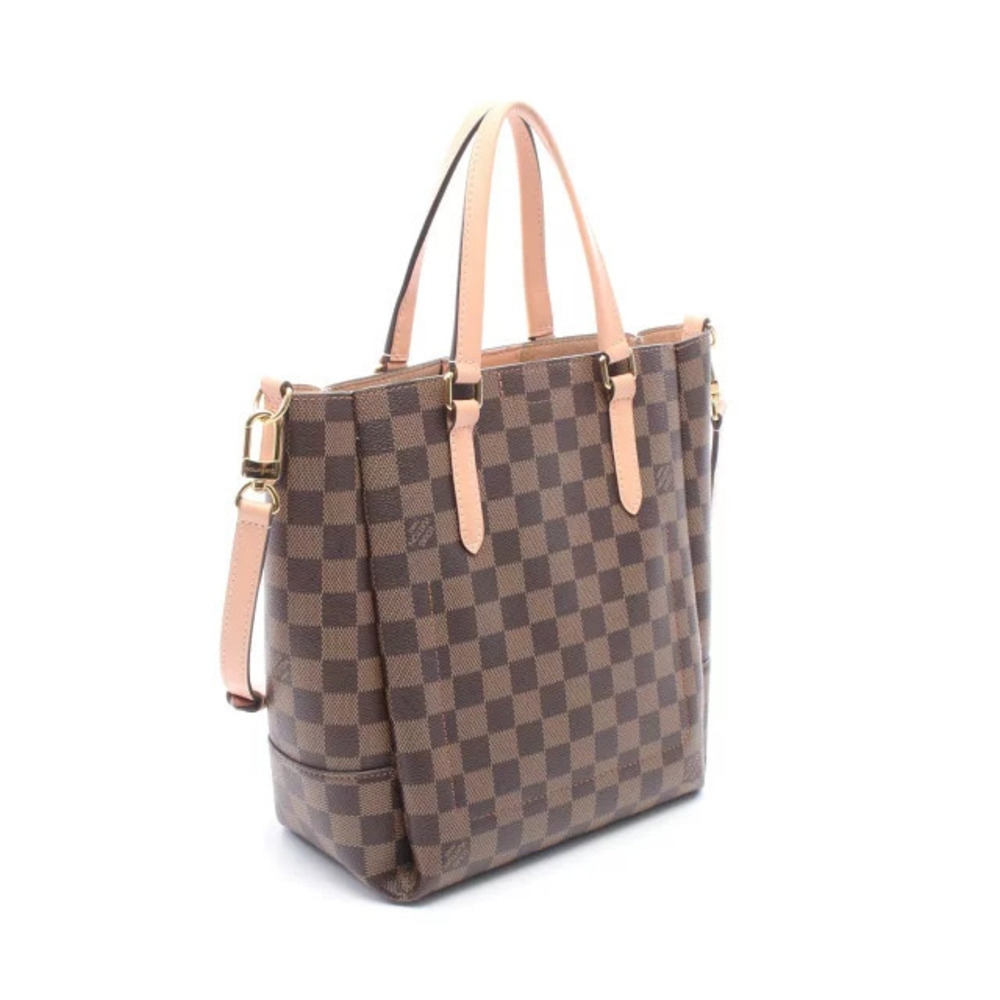 Louis Vuitton Brown Pink Damier Belmont NV Canvas Venus Bag Tote Leather